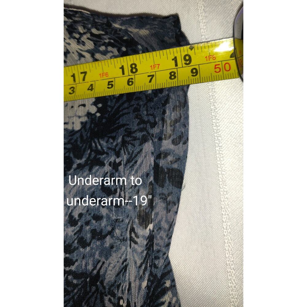 Joie Swing Dress Sz L Baltic Print Navy Blue/Black/White Mini Flowy Chiffon - Picture 13 of 16